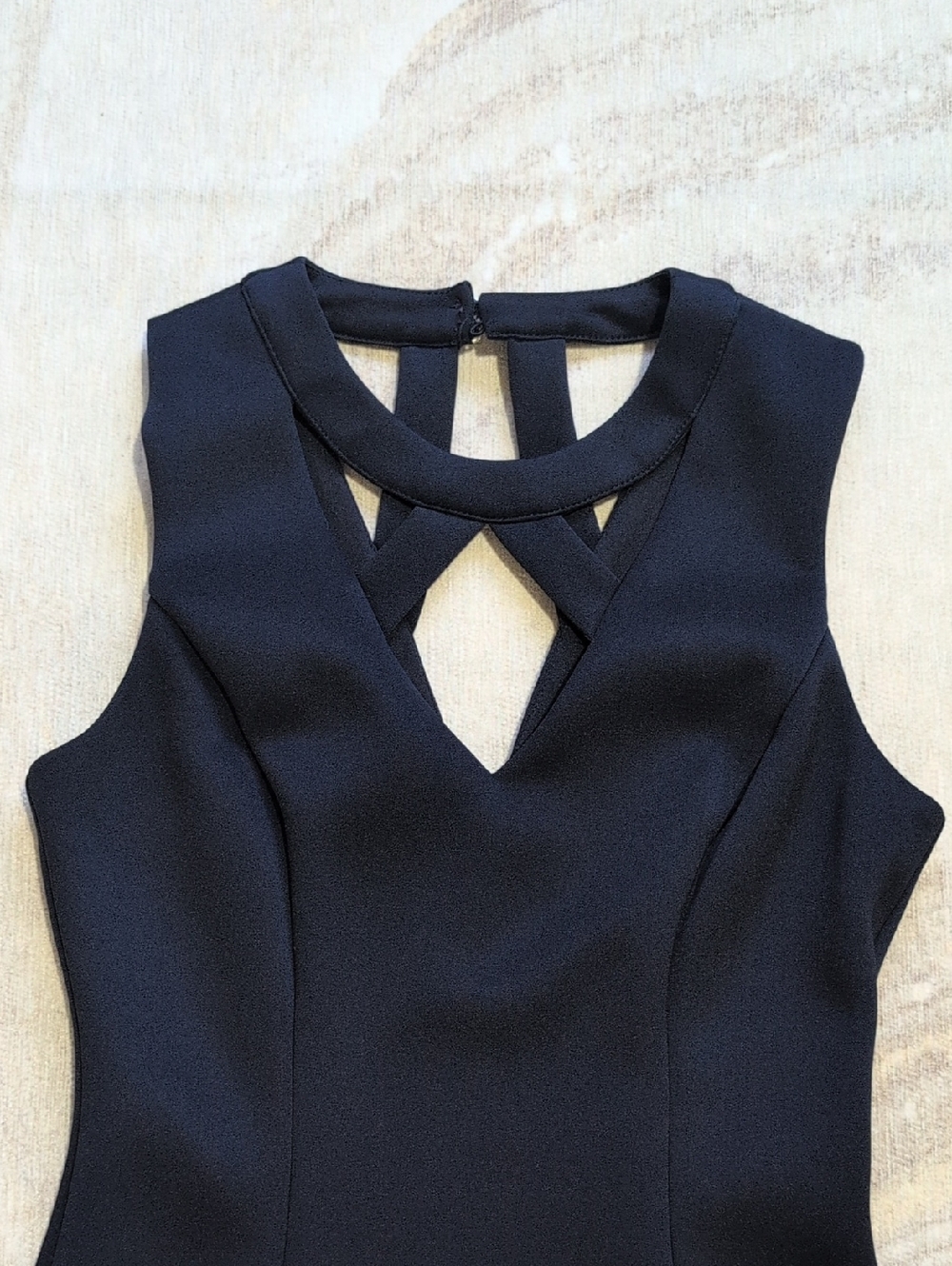 Guess Navy Crisscross Neck Mini Dress - Picture 2 of 4